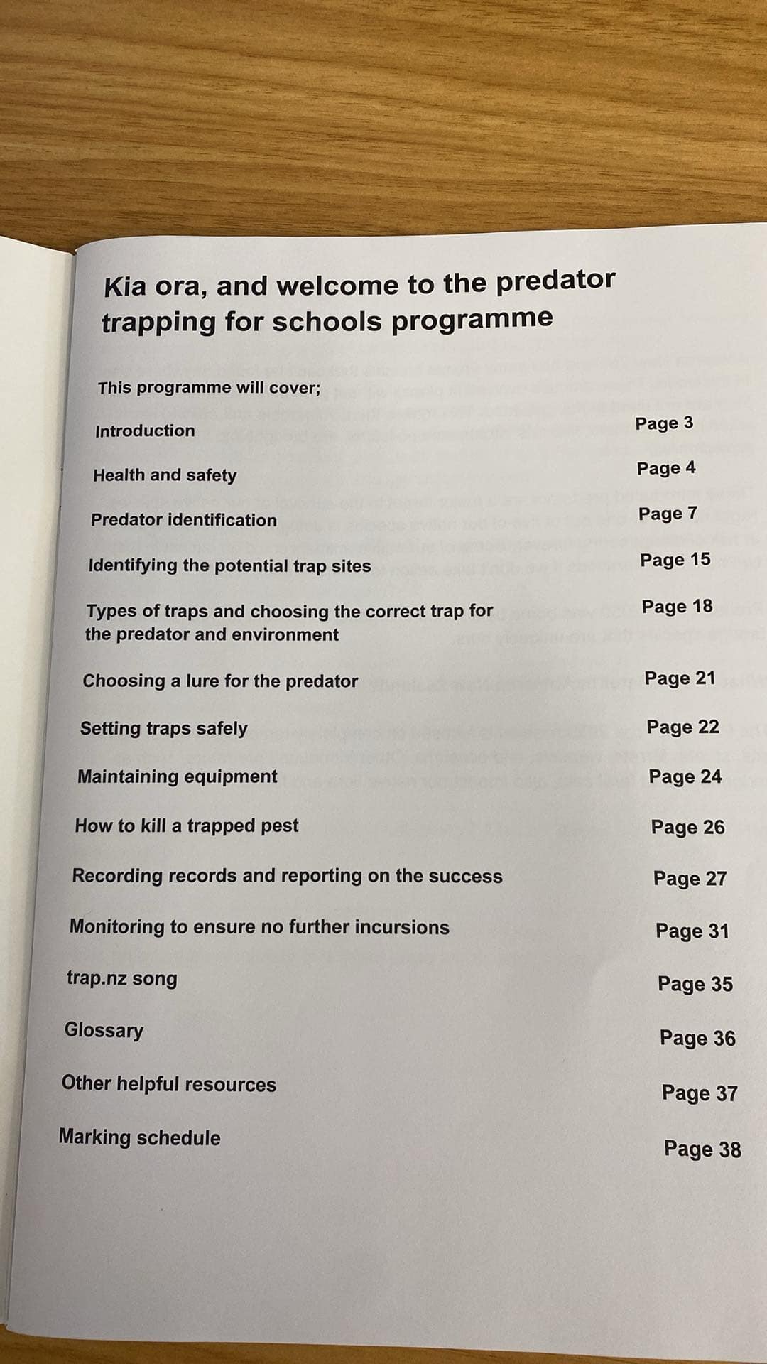 trap.nz for schools workbook - learner
